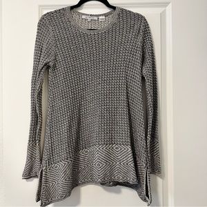 Ivory and green sweater